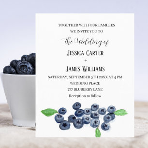 Papier Myrtilles Mariage Aquarelle Fruit