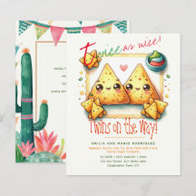 NACHOS de Baby shower Cute Fiesta TWINS