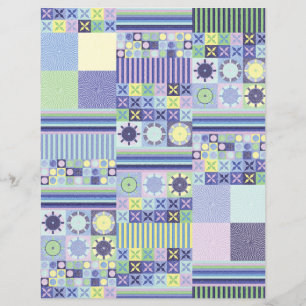 Papier Nanna's Pretty Faux Knit Crochet Blanket Motif