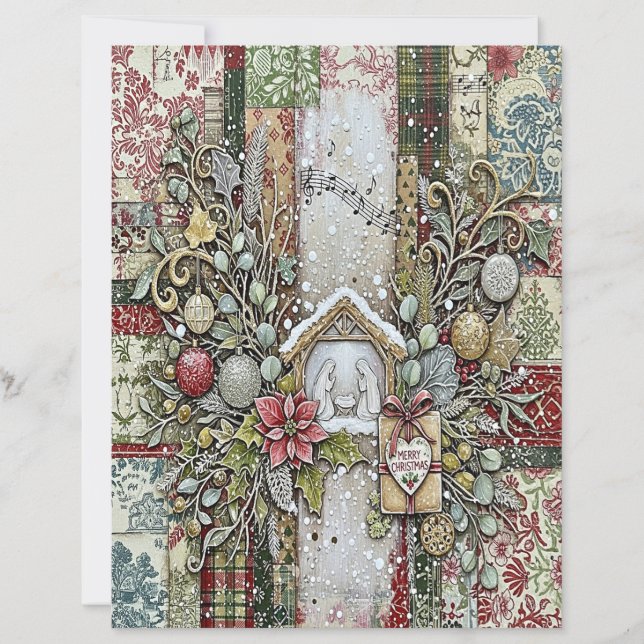 Papier Nativity Christmas craft paper (Devant)