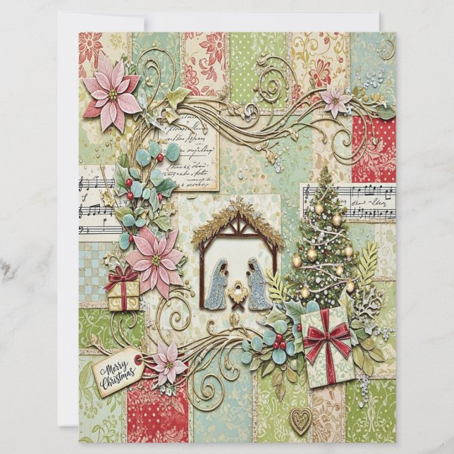 Papier Nativity Christmas craft paper (Devant)