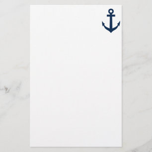 Papier nautique de papeterie pour écrire l'ancre