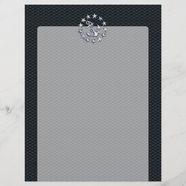 Papier Nautique Yacht Drapeau Chrome Ensigne sur Grille I (Devant)