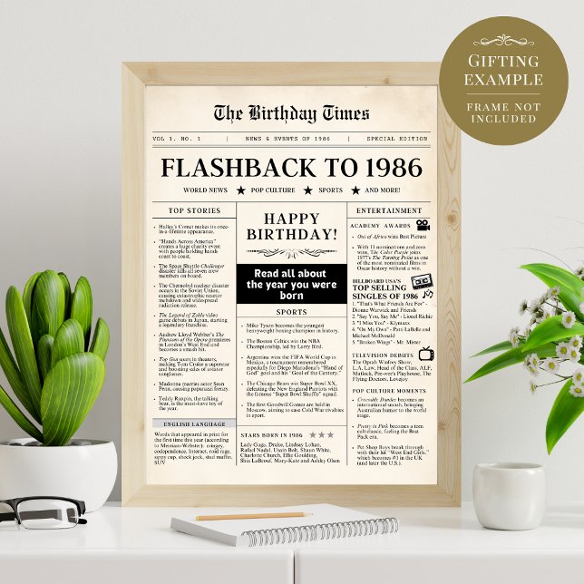 Papier Né en 1986 Fun Newspaper (Créateur téléchargé)