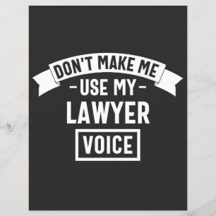 Papier Ne me fais pas utiliser ma voix d'avocat