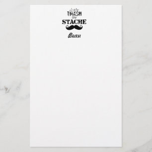 Papier Ne Pas Jeter La Moustache Funky Hipster