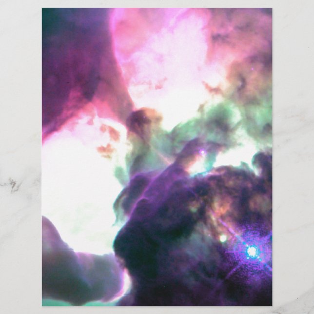 Papier Nebula Turquoise rose violet (Devant)