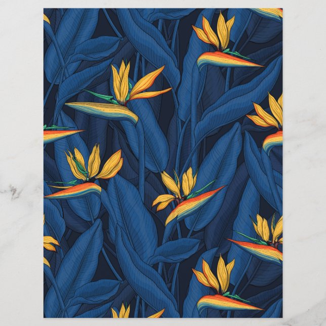 Papier Night bird of Paradise garden 2 (Devant)