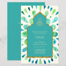 NIKAH - Mariage moderne Mandala Turquoise Gold