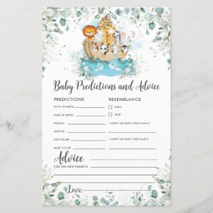 Papier Noah's Ark Greenery Baby Prédictions et conseils