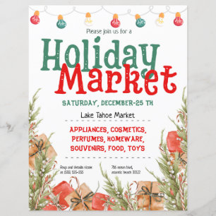 Papier Noël Arbre Neige Vacances Marché Invitation