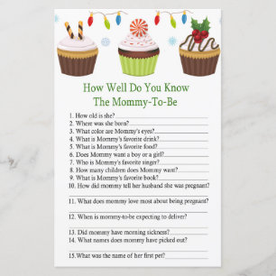 Papier noël cupcake comment bien connaissez-vous baby sho