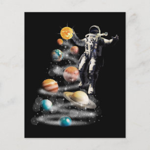 Papier Noël dans le système solaire spatial L'astronaute 
