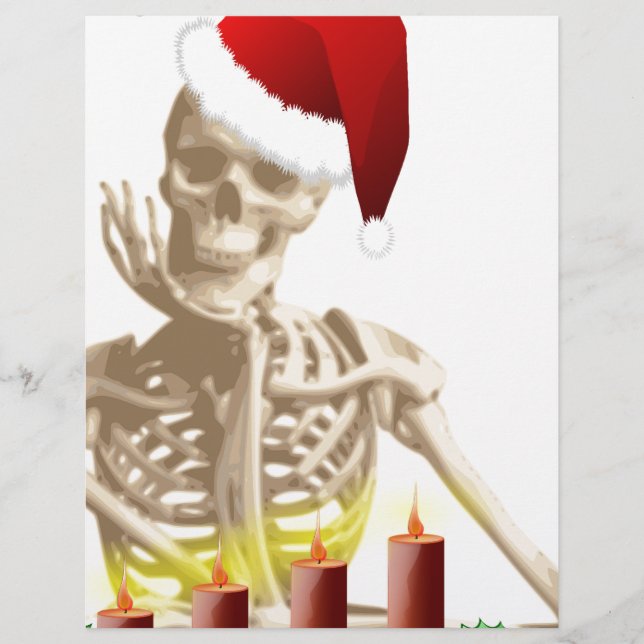 Papier noël du crâne (Devant)