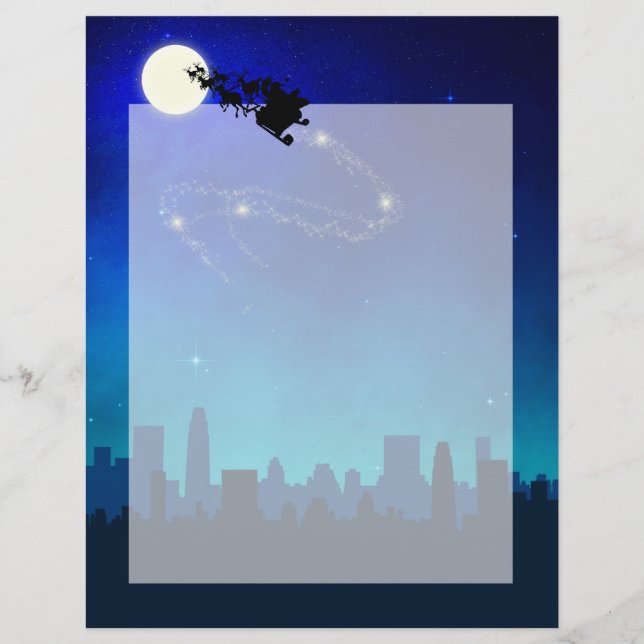 Papier Noël du Père Noël Sleigh (Devant)