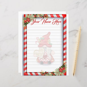 Papier Noël Gnome Lined