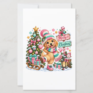 Papier Noël Golden Retriever