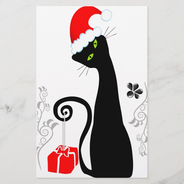 Papier Noël moderne Kitty (Devant)