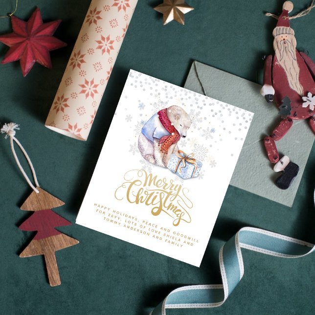 Papier Noël OURS POLAIRE Budget Année En Révision Lettre  (Créateur téléchargé)