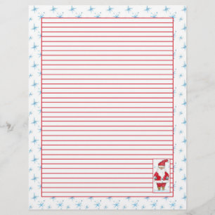 Papier Noël Père Noël Flèches de neige à ligne rouge