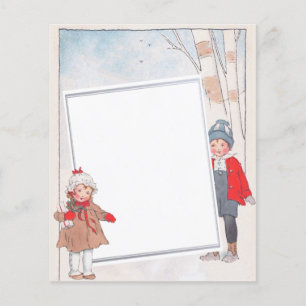 Papier Noël pour Cartes Enfants Vintages