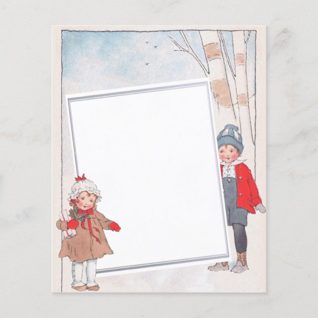 Papier Noël pour Cartes Enfants Vintages (Devant)