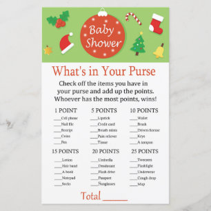 Papier Noël Qu'y a-t-il dans votre sac à main