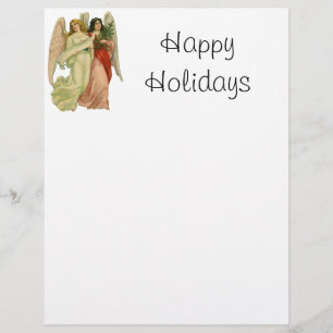 Papier Noël vintage, Ange victorien antique découpé