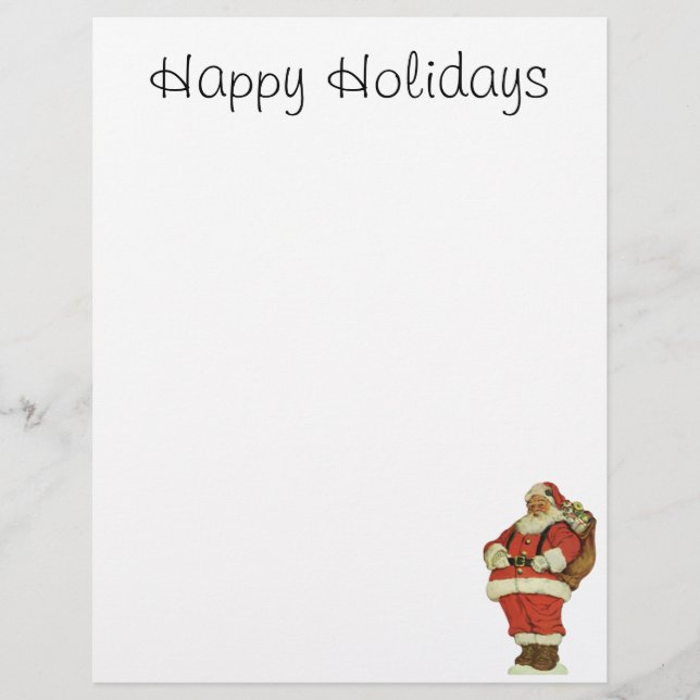 Papier Noël vintage, Père Noël victorien avec des jouets (Devant)