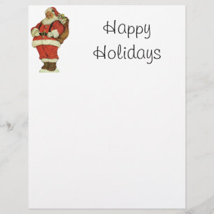 Papier Noël vintage, Père Noël victorien avec jouets