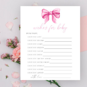 Papier Nœud rose - Jeu de fête vœux pour jeu de bébé