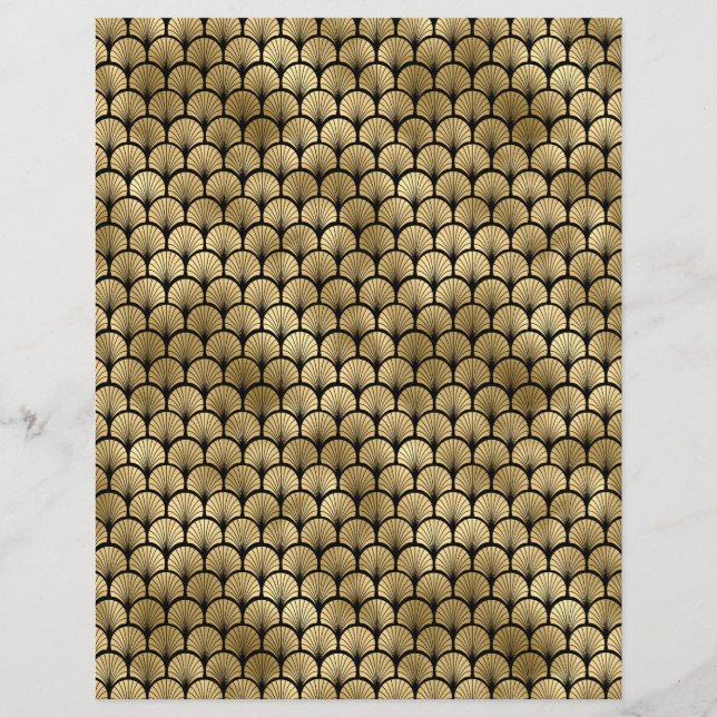 Papier noir & or Art déco (Dos)