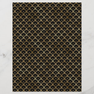 Papier noir & or Art déco