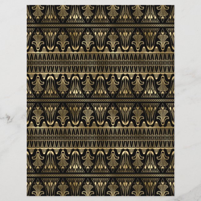 Papier noir & or Art déco (Dos)
