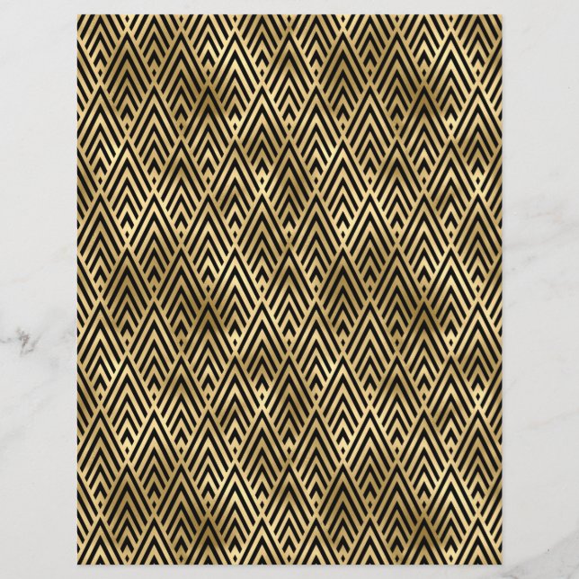 Papier noir & or Art déco (Dos)