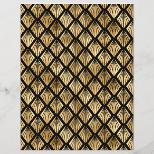 Papier noir & or Art déco