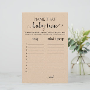 Papier Nom ce jeu d'air de bébé jeu Baby shower partie