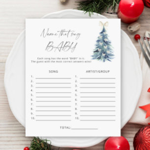 Papier Nom de la chanson de l'arbre d'hiver jeu de baby s