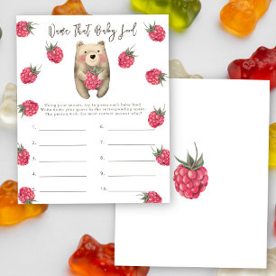 Papier Nom de la nourriture pour bébé - ours jeu de baby