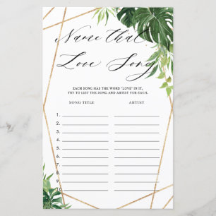 Papier Nom de la nuptiale tropicale verte qui aime le jeu