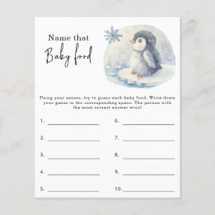 Papier Nom de l'aliment pour bébé - jeu de baby shower