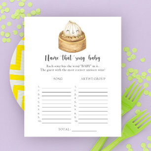 Papier Nom du baby shower de dumping que Baby Song