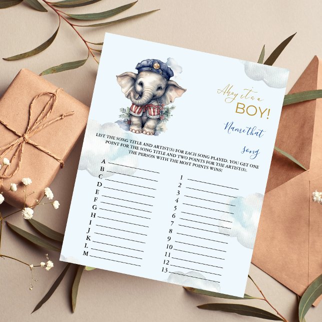 Papier Nom du jeu de Baby shower de chanson (Créateur téléchargé)