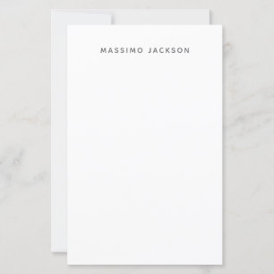 Papier Nom propre Minimaliste Moderne Simple Noir Blanc