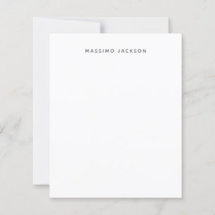 Papier Nom propre Minimaliste Moderne Simple Noir Blanc