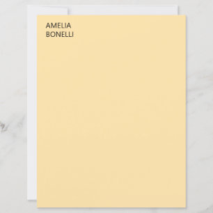 Papier Nom propre Moderne Minimaliste Professionnel Beige