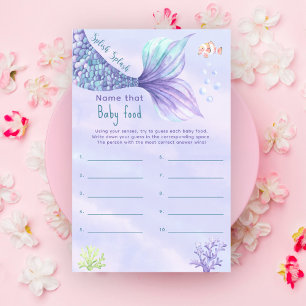 Papier Nom que bébé nourriture Ocean baby shower jeu