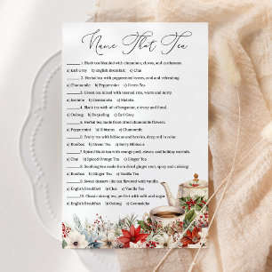 Papier Nommez ce jeu de fête de Noël de thé de Noël