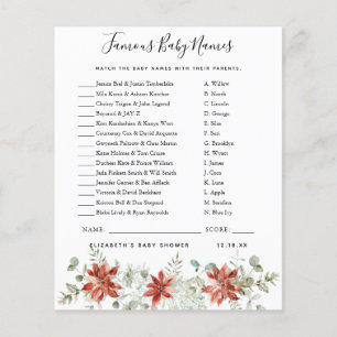 Papier Noms de bébés célèbres   Jeu Baby shower