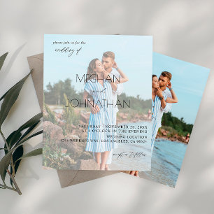 Papier Noms de budget Photo moderne 6 Mariage vertical